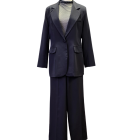 Traje pantalón mujer fiesta negro con top brillante Albano's talla 44